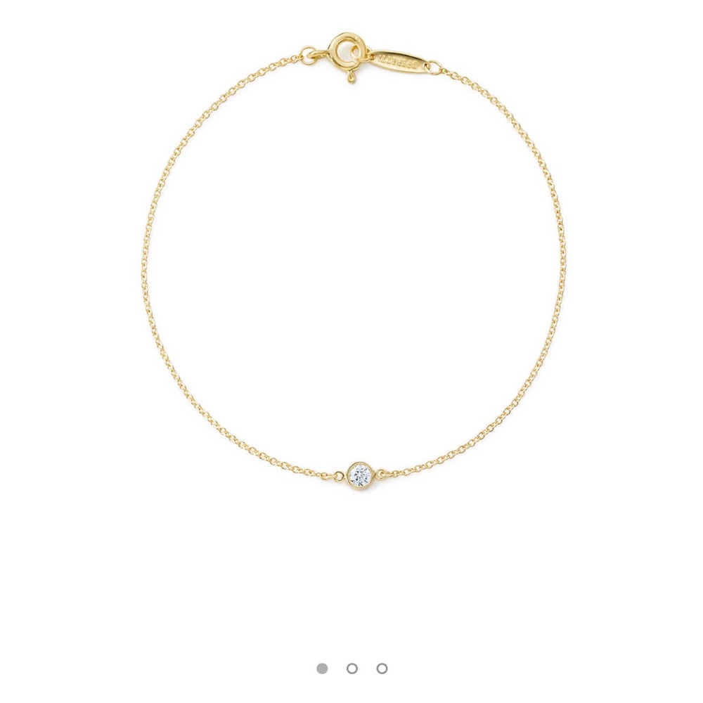 Tiffany & Co. Elsa Peretti Diamonds by the Yard Single Diamond Gold Bracelet